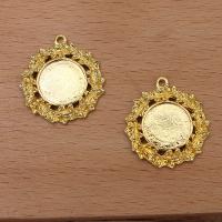 Tibetan Style Pendant Cabochon Setting, plated, DIY, more colors for choice, nickel, lead & cadmium free, Outer diameter 22mm, Setting 12mm, Approx 50PCs/Bag, Sold By Bag