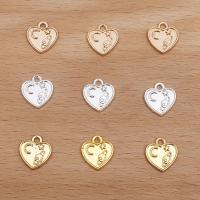 Tibetan Style Heart Pendants, plated, DIY, more colors for choice, nickel, lead & cadmium free, 12x13mm, Approx 100PCs/Bag, Sold By Bag