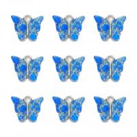 Zinc Alloy Enamel Pendants Butterfly plated DIY nickel lead & cadmium free Approx Sold By Bag