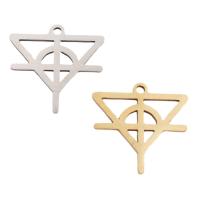 Stainless Steel Pendants, 304 Stainless Steel, Triangle, plated, DIY, more colors for choice, 15.50x16x1mm, Hole:Approx 1.5mm, Sold By PC