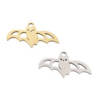 Stainless Steel Animal Pendants, 304 Stainless Steel, Bat, plated, DIY, more colors for choice, 9.50x18.50x1mm, Hole:Approx 1.5mm, Sold By PC
