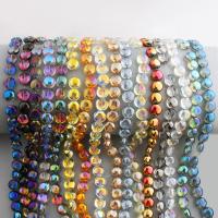 Kristall-Perlen, Kristall, flache Runde, DIY, mehrere Farben vorhanden, 620x12.50x8mm, verkauft per 620 Millimeter Strang