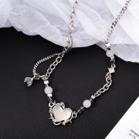 Titanium Steel Necklace with Zinc Alloy with 5cm extender chain plated fashion jewelry & for woman nickel lead & cadmium free Length Approx 41 cm Sold By PC