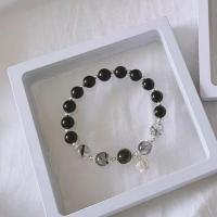 Gemstone Bracelets Obsidian fashion jewelry & Unisex Length Approx 21 cm Sold By PC