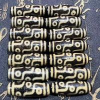 Abalorios Tibetanos Dzi de Ágata, Ágata Tibetana, Tambor, Bricolaje & diferentes patrones para la opción, 40mm, Vendido por UD