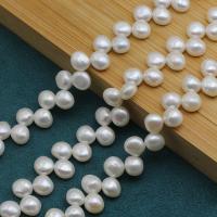 Keshi Cultured Freshwater Pearl Beads, DIY & top drilled, white,  diameter about 8-9mm, Sold Per Approx 37 cm Strand