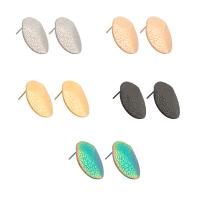 Stainless Steel Earring Stud Component, 304 Stainless Steel, Vacuum Ion Plating, DIY & Unisex, more colors for choice, 20x16mm, Hole:Approx 3mm, 100PCs/Bag, Sold By Bag
