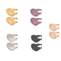 Stainless Steel Lever Back Earring, 304 Stainless Steel, Heart, Vacuum Ion Plating, fashion jewelry & for woman, more colors for choice, 23x27mm, Sold By Pair