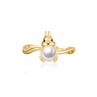 Solidny srebrny pierścień, 925 Srebro, ze Shell Pearl, Powlekane, biżuteria moda & dla kobiety, dostępnych więcej kolorów, bez zawartości niklu, ołowiu i kadmu, sprzedane przez PC