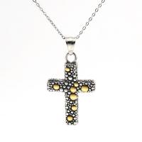 Ожерелье из нержавеющей стали , Нержавеющая сталь 304, Kресты, 18K позолоченный, ювелирные изделия моды & Мужская, 43x27mm, продается Strand