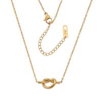 Stainless Steel Jewelry Necklace, 304 Stainless Steel, with 1.97inch extender chain, 18K gold plated, fashion jewelry & for woman, golden, 17x8.70mm, Length:Approx 17.72 Inch, Sold By PC