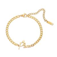 Stainless Steel Jewelry Bracelet, 304 Stainless Steel, with 5cm extender chain, 12 Signs of the Zodiac, Vacuum Ion Plating, Different Shape for Choice & fashion jewelry & Unisex, golden, Length:Approx 15 cm, Sold By PC