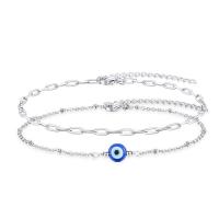 Evil Eye Jewelry Bracelet, 304 Stainless Steel, with 5cm extender chain, handmade, fashion jewelry & evil eye pattern & for woman, more colors for choice, Length:Approx 17 cm, Sold By PC
