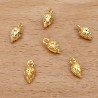 Tibetan Style Flower Pendants, Flower Bud, plated, DIY, more colors for choice, nickel, lead & cadmium free, 7x14mm, Approx 100PCs/Bag, Sold By Bag