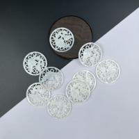 Hair Stick Findings Acetate Round DIY & hollow white 39mm Sold By PC