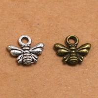Tibetan Style Animal Pendants, Bee, plated, DIY, more colors for choice, 11x10x1.90mm, Sold By PC