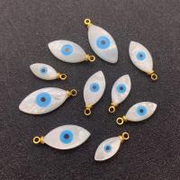Evil Eye Pendants, Shell, DIY & different size for choice & enamel, white, Sold By PC