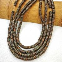 Natural Golden Pyrite Beads, Flat Round, DIY, brown, 2x4mm, Approx 190PCs/Strand, Sold By Strand