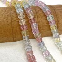 Perles murano faites à la main , chalumeau, Rond, DIY, multicolore, 8x6mm, Vendu par Environ 38 cm brin