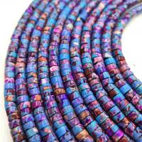 Gemstone Jewelry Beads Impression Jasper Round DIY purple Sold Per Approx 38 cm Strand
