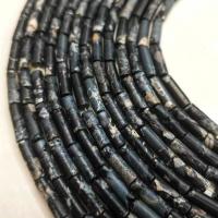 Gemstone Jewelry Beads Impression Jasper Column DIY black Sold Per Approx 38 cm Strand