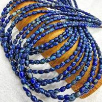 Gemstone Jewelry Beads, Impression Jasper, Oval, DIY, dark blue, 4x6mm, Sold Per Approx 38 cm Strand