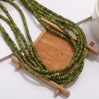 Gemstone Jewelry Beads, Impression Jasper, Flat Round, DIY, green, 2x4mm, Sold Per Approx 38 cm Strand