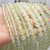Jade Beads, Jade New Mountain, Runde, du kan DIY & forskellig størrelse for valg, lysegrøn, Solgt Per Ca. 38 cm Strand