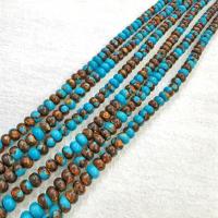Gemstone Jewelry Beads Impression Jasper Flat Round DIY blue Approx Sold By Strand
