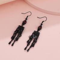 Tibetan Style Drop Earrings, plated, Halloween Design & fashion jewelry & for woman, more colors for choice, nickel, lead & cadmium free, 74mm, Sold By Pair