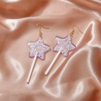 Zinc Alloy Drop Earrings plated & fashion jewelry & for woman nickel lead & cadmium free Sold By Pair