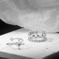 Ring Finger mosiądz, ze Sześcienna cyrkonia, Powlekane, biżuteria moda & różne style do wyboru & dla kobiety, bez zawartości niklu, ołowiu i kadmu, sprzedane przez PC
