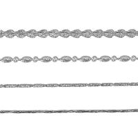 925 Sterling Silber Halskette Kette, poliert, DIY & verschiedene Stile für Wahl, keine, Länge:ca. 45 cm, verkauft von PC