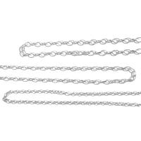 925 Sterling Silber Halskette Kette, poliert, DIY & verschiedene Größen vorhanden, Platin Farbe, verkauft von G