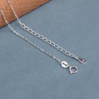 925 Sterling Silver Necklaces polished DIY platinum color Length Approx 40 cm Sold By PC
