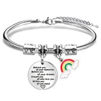 Stainless Steel Bangle, 304 Stainless Steel, with 5cm extender chain, Adjustable & fashion jewelry & different styles for choice, nickel, lead & cadmium free, Length:Approx 20 cm, Sold By PC