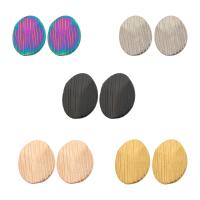 Stainless Steel Earring Stud Component, 304 Stainless Steel, Vacuum Ion Plating, DIY, more colors for choice, 20x16mm, Hole:Approx 3mm, 100PCs/Bag, Sold By Bag