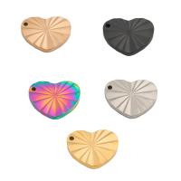 Stainless Steel Heart Pendants, 304 Stainless Steel, Vacuum Ion Plating, DIY, more colors for choice, 17x19mm, Hole:Approx 2mm, Sold By PC