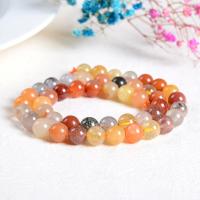 Natural Gemstone Necklace, Fukurokuju, Round, polished, fashion jewelry & for woman, mixed colors, 8mm, Length:Approx 38 cm, Sold By PC