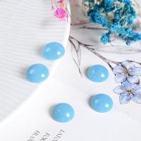 Natural Gemstone Cabochons, Aquamarine, Flat Round, polished, DIY & different size for choice, sea blue, Sold By PC