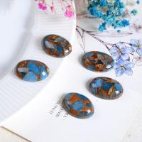 Natural Gemstone Cabochons Cloisonne Stone Flat Oval polished DIY mixed colors Sold By PC
