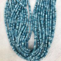 Perles bijoux en pierres gemmes, Pierre gemme de mer saphir, abaque, DIY, blue ciel, 4x6mm, Vendu par Environ 38 cm brin