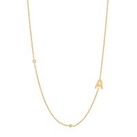 Cubic Zircon Micro Pave 925 Sterling Silver Necklace with 1.97inch extender chain gold color plated fashion jewelry & micro pave cubic zirconia & for woman nickel lead & cadmium free Length Approx 15.74 Inch Sold By PC