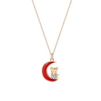 Cubic Zircon Micro Pave 925 Sterling Silver Necklace with Red Agate with 1.97inch extender chain plated fashion jewelry & micro pave cubic zirconia & for woman nickel lead & cadmium free Length Approx 15.74 Inch Sold By PC