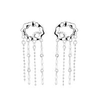 Fashion Fringe Earrings Brass fashion jewelry & for woman nickel lead & cadmium free Sold By Pair