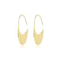 Titanium Steel  Earring, Vacuum Ion Plating, fashion jewelry & for woman, golden, 53.10x1.20mm, Sold By Pair