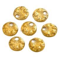 Bijoux pendentifs en acier inoxydable , Acier inoxydable 304, DIY, doré, 16mm, 5PC/sac, Vendu par sac