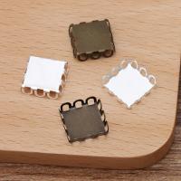 Brass Pendant Findings Square plated DIY nickel lead & cadmium free 12mm Approx Sold By Bag
