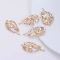 Brass Jewelry Pendants Bird gold color plated DIY & hollow Sold By PC