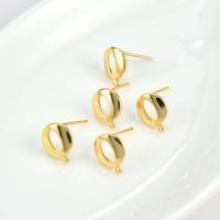 Brass Earring Drop Component, gold color plated, DIY, nickel, lead & cadmium free, 8.38x8.20mm, Sold By Pair